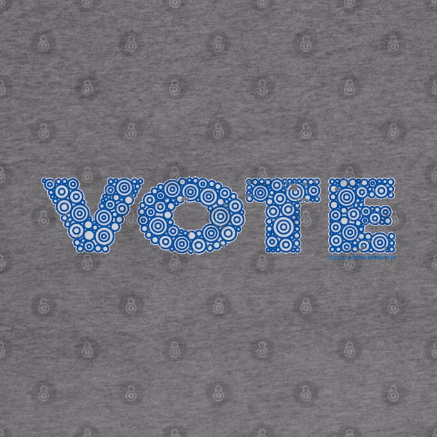 VOTE - Blue Distressed Circle Design by pbdotman